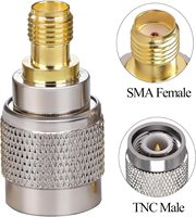 Adaptador Coaxial RF SMA-TNC, Conector SMA Macho a TNC Hembra para Conversión de Antena Aérea 3G 4G LTE, Impedancia de 50/75 ohmios, 5000 Ciclos