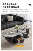 Table Basse Mobile Minimaliste Moderne en Métal avec Rangement pour Petits Appartements, Nécessite l'Assemblage