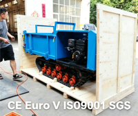 CE Neuer Icles 1T Aufsitz-Raupendumper mit EPA Euro V Motor, geländegängiger Raupentransporter, Mini-LKW