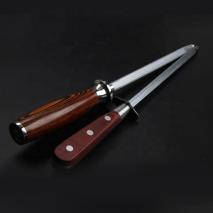 Tuobituo Professional Diamond Steel <strong>Knife</strong> Sharpening Rod 8 Inch <strong>Kitchen</strong> <strong>Knife</strong> <strong>Sharpener</strong> With Pakka Wood Handle - Product Image 1