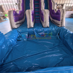 Kids backyard party wet bounce house dual lane <b>inflatable</b> lightning <b>water</b> <b>slide</b> commercial - Product Image 5