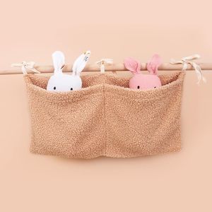 2 Taschen Baby Bedside Velvet Hanging Aufbewahrung tasche Kinderwagen Hängende Aufbewahrung tasche für Baby flasche und Spielzeug - Product Image 2
