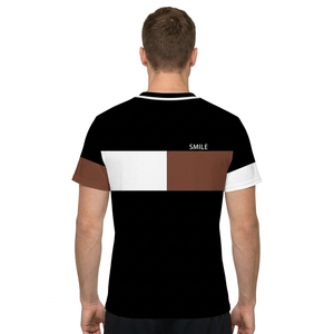T-shirt rayé tricoté pour homme, décontracté et tendance, à manches courtes, idéal pour l'été, design respirant - Product Image 2