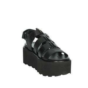 Sandales compensées noires pour femme Cult avec plateforme et lanières ajustables à boucle - Product Image 5