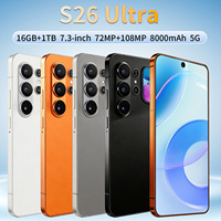 Smartphone S26 Ultra, grand écran 7,3 pouces, Android 15, écran arrière, 16 Go de RAM, 1 To de stockage, appareil photo principal 108 MP, batterie 8000 mAh, LTE 5G