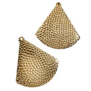 Fashion Jewelry Geometric Gold Big Minimalist And Exaggerated Circular Leaf Earring Oversized Drop Earrings For Women