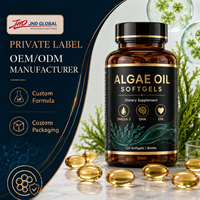Gélules d'huile d'algues 1000mg DHA EPA Oméga 3 Complément alimentaire végétalien Sans arrière-goût de poisson OEM Marque privée