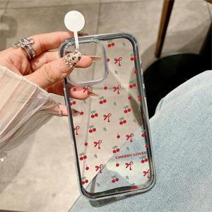 Coque antichoc 2-en-1 simple avec motif cœur et cerise, grande ouverture, compatible iPhone 17 Pro Max - Product Image 3