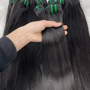 Drop shipping ham vietnamca kamboçyalı işlenmemiş insan saçı uzantıları kemik düz saç demetleri satıcı