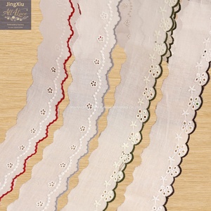 <span class=keywords><strong>Cinta</strong></span> de encaje de algodón bordada <span class=keywords><strong>con</strong></span> <span class=keywords><strong>ojales</strong></span> florales de 5 cm, <span class=keywords><strong>con</strong></span> borde festoneado, <span class=keywords><strong>para</strong></span> ropa infantil, zapatos, calcetines, <span class=keywords><strong>cortinas</strong></span> y manualidades. - Product Image 2
