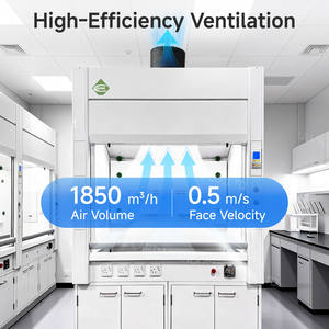 CARTMAY Armadi Aspiranti a Condotto con Flusso d'Aria Regolabile, Completamente in Acciaio, con Armadietti per Laboratorio - Product Image 2