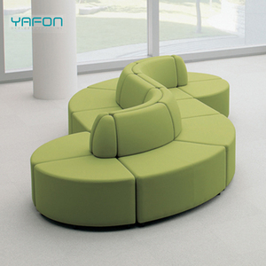 Conjunto de Recepción Curvo de Cuero en Forma de S Moderno, Combinación Libre, Diseño de Extensión Infinita para Uso en Oficinas y Hoteles, Belit S - Product Image 3