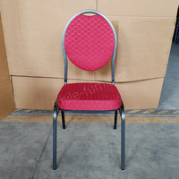 Chaises de banquet robustes à cadre métallique empilable, entièrement soudées, avec revêtement en tissu, capacité de 250 kg, certifiées SGS TUV