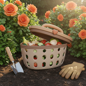 Compostador de jardín enterrado de arcilla orgánica de diseño personalizado con tapas de terracota, ecológico para exteriores. - Product Image 6