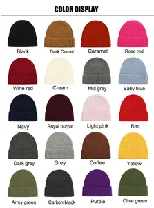 מותאם אישית יוניסקס בימס רב צבע כפת חורף כפת כובע סרוג כובע לגברים ונשים