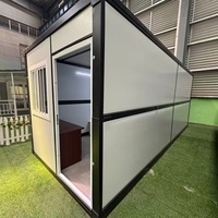 Maisons conteneurs pliantes personnalisables de 20 pieds, mini-maisons préfabriquées, maisons préfabriquées mobiles pour bureau, maison mobile économique