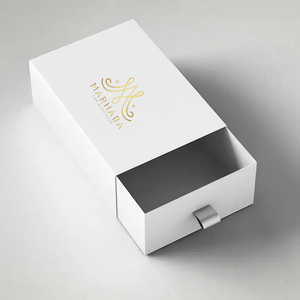 Boîte à bijoux en carton noir écologique personnalisée, tiroir en papier, emballage pour bague, boucles d'oreilles, boîte à bijoux en papier coulissant de style tiroir, boîtes à collier - Product Image 4