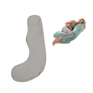 Bantal Kehamilan Bentuk J Grosir dengan Sarung Kain Rajut yang Dapat Dilepas, Penyangga Tubuh, Bantal Tidur Pijat - Product Image 1