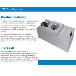 <span class=keywords><strong>Mushroom</strong></span> Laboratory Laminar Flow Hood HEPA-ventilatorfilterunit 2x4 FFU met H14 0,3µm 110V 220V/50Hz, levering 1000-2000 m³/uur motor - Product Image 5