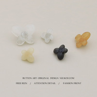 Buena Aleación de resina botón mariposa Beige negro abrigo suéter botones cárdigan de punto tinta pintura vástago hebilla 15mm 18mm 25mm