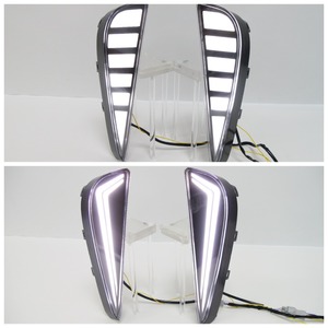 Luces LED de Circulación Diurna de 3 Funciones, Color Ámbar, Azul y Blanco, Luces Intermitentes, Faros Antiniebla para Toyota <span class=keywords><strong>Prius</strong></span> 2019-2023, 2 Piezas, 12 V, Luces LED DRL - Product Image 5