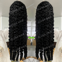 Perruque bouclée naturelle birmane en gros avec cuticules alignées, perruque frontale HD 13x6 pré-épilée, densité 250%, sans colle, cheveux humains