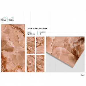 Carreaux de porcelaine modernes à haute brillance 24x48 pouces Carreaux de sol polis pour les intérieurs contemporains - Product Image 1