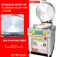 WENCHU Machine à crêpes moelleuse à gaz pour cuisine commerciale Revêtement antiadhésif en acier inoxydable 304 Contrôle numérique de la température pour