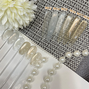 AILANUO Nuevo Esmalte de Uñas en Gel Efecto Ojo de Gato, Color Pastel, No Tóxico, Brillante, con Cuentas de Cristal, Gel de Uñas con Efecto Hielo - Product Image 1