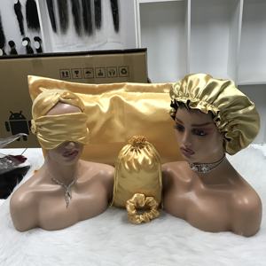 Custom Luxury Hair Scrunchies <strong>Silk</strong> Pillow case with Zipper and Eye Mask Set with Box Ruffle <strong>Pilloe</strong> case - Product Image 6