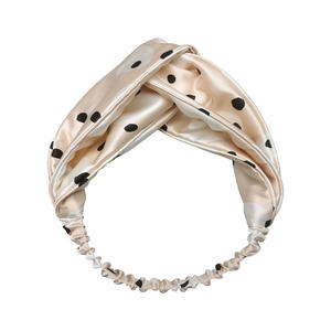 Großhandel Frauen Haarschmuck benutzer definierte Logo Luxus Haar Kopfband Druck 100% Maulbeer Tier muster Seide Stirnbänder - Product Image 4