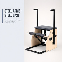 Chaise Wunda en bois et acier durable avec poignées réglables et 4 ressorts coréens, machine de Pilates pour studio YUNMU YME29