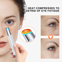 Stylo de massage oculaire chauffant portable, appareil de massage des yeux chaud, instrument de soin des yeux pour l'application d'essence faciale