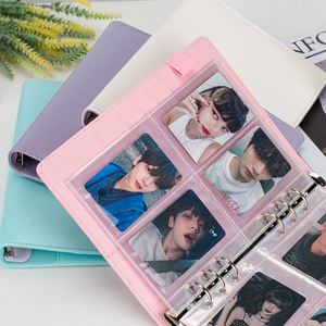 Classeur personnalisé en cuir pu A5 A6 A7 bloc-notes macaron bloc-notes carte photo kpop laitier <span class=keywords><strong>fuji</strong></span> instax mini films <span class=keywords><strong>album</strong></span> - Product Image 4