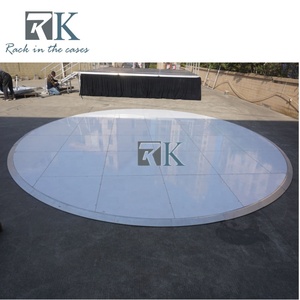 พื้นเต้นรำแบบพกพาคุณภาพสูง RK สีขาวทรงกลมสั่งทำพิเศษสำหรับขาย - Product Image 3