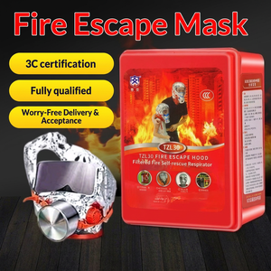 Filtre anti-feu, anti-gaz et anti-fumée en acier inoxydable pour hôtel et maison, type filtre, auto-sauvetage - Product Image 1