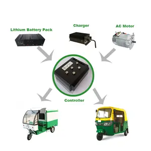 SHINEGLE-kit de conversión de coche eléctrico con batería, controlador de motor de vibración de alta eficiencia, IE2, 3kw, 48v, 60v