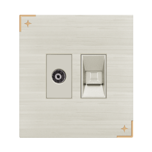 Au tiêu chuẩn phổ điện thoại (điện) ổ cắm tường chuyển đổi nhà an ninh Nhôm Cơ điện máy tính 10A Max. 250V - Product Image 5