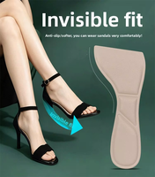 Semelle intérieure spéciale à sept points pour chaussures à talons hauts, antidérapante, absorbant la transpiration, sèche, confortable, élastique, décompression, coussinet 3/4 pour sandales