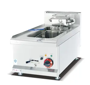 Commercial Counter Top Electric Single Tank And Single Basket Deep Fryer With Temperature Limit