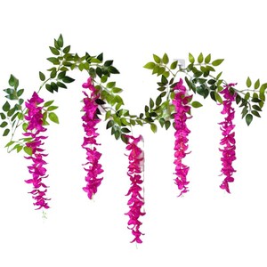 Rongxin Plants Artificial Bougainvillea Vine 100cm-200cm Silk <b>Flower</b> Hanging Decor For <b>Wall</b> Living Room - Product Image 5