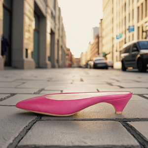 Scarpe estive 2025 all'ingrosso nuovo Design alla moda pump a punta con <span class=keywords><strong>tacco</strong></span> <span class=keywords><strong>basso</strong></span> aperte sul retro-scarpe da donna leggere alla moda - Product Image 3