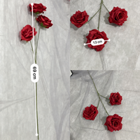 Bouquet de roses artificielles en soie faites à la main, à longue tige, fleurs artificielles réalistes pour mariage, décoration de la maison, banquet, fiançailles