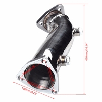 54.ODM/OEM Downpipe d'échappement turbo argenté personnalisable haute performance pour AUDI A4/VW PASSAT 1.8T 1997-2005