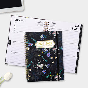 <span class=keywords><strong>Agenda</strong></span> Espiral Floral A5 2026-2027, Planificador Semanal con Correa Elástica, <span class=keywords><strong>Agenda</strong></span> en Inglés, Regalo, Disponible en Stock - Product Image 1