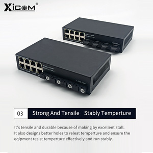 Xicom RJ45แปลงไฟเบอร์ออปติก xicom สวิตช์แลนกิกะบิตอีเธอร์เน็ต1000m แบบคู่8พอร์ตพร้อมไฟกระแสตรง5V - Product Image 5