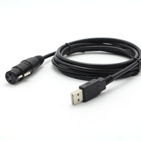 Câble Série USB vers RS485 XLR 3 Broches avec Puce FTDI, Câble de Contrôle d'Éclairage de Scène USB vers DMX 512 (OEM/ODM)