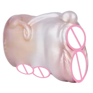 Dropshipping Adult sex toy New double holes Male Masturbator Cup Realistic milk cow Pocket Channel pussy For man silicone vagina