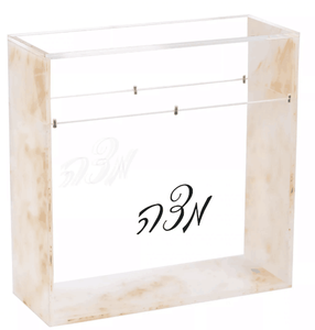 Lucite altın Glitter akrilik Matzah kutusu ile manyetik kapak kare Matzos fabrika - Product Image 4
