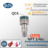 Raccord hydraulique forgé à haute pression de type Swagelok SHJH-LOK en acier inoxydable 304 316SS avec filetage NPT/BSPP/BSPT, conforme aux normes ASME ANSI ASTM